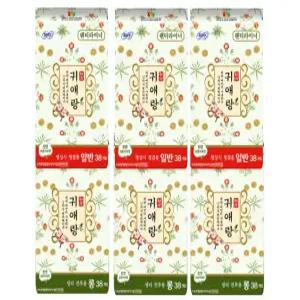 쏘피 바디피트 귀애랑 팬티라이너 38p x 3팩 일반 롱 소형 중형 대형