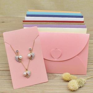 10pcs 10x15cm 핑크 보석 상자 목걸이 귀걸이 카드 종이 선물 패키지 상자 사탕 결혼식 호의 패키지 상자