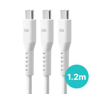 바이피 65W C타입 초고속충전케이블 아이폰 삼성 충전케이블 1.2m 3개세트