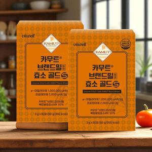 카무트 효소 골드 분말 호라산밀 가루 자연발효 카뮤트 쌀 해섭 식약청 인정 30포 2박스