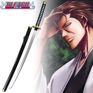 애니메이션 블리치 카타나 나무 닌자 블레이드 나이프 Aizen Sousuke Cosplay Prop Sword 실제 크기 일본 Katana 사무라이 세이버 키즈 장난감