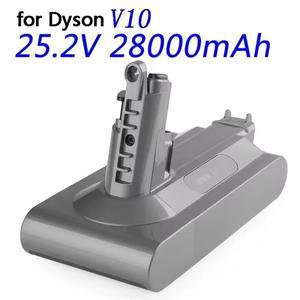 다이슨 V10 절대 코드 프리  휴대용 청소기 배터리 용 새 25.2V 28000mAh 교체