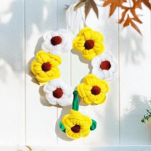 양말목 공예 가을 꽃 벽걸이 리스 환경구성 만들기 키트 / 환경판 수업교구 선물 행사 DIY
