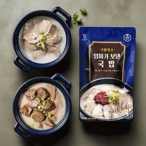 대건명가 부산맛집 돼지국밥(630g)2팩+순대국밥(670g)2팩 밀키트 캠핑음식 국물요리