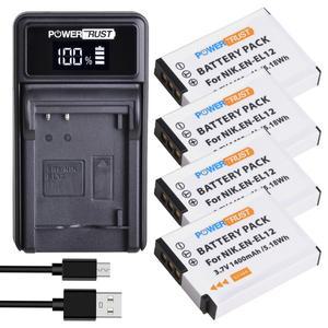 EN-EL12 배터리 및 LED USB 충전기 Nikon Coolpix AW100 P330 S310 S70