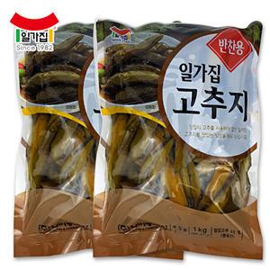 일가집 일미 고추지 1kg 2개 무말랭이 깻잎장아찌