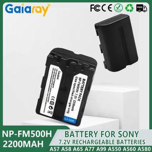 2200mAh 충전식 배터리 NP-FM500H 카메라 소니 A57 A58 A65 A77 A99 A550 리튬 L50