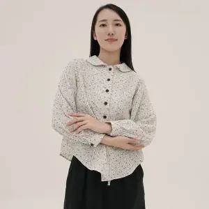 [치키타](센텀시티점)[가을 신상 단독 특가] 플라워 더블코튼 라운드 셔츠 내추럴 250811NA