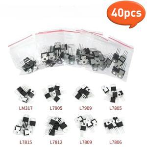 40개/몫 LM317T L7805 L7812 Mosfet 트랜지스터 키트 TO-220 전압 조정기 IC