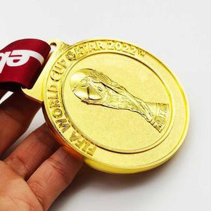 카타르 월드컵 메달 기념품 2022 우승 장식 시합 경기 로고스타일 매달