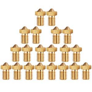 1.75mm 필라멘트 E3D V5 V6 프린터 용 20PCS 노즐 M6 황동 압출기 프린트 헤드