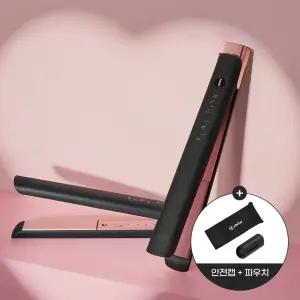 [JMW 본사직영] 플랫핑크 슬림핏 세라믹 코팅열판 프리볼트 판고데기 SW3A01MA+안전캡+파우치