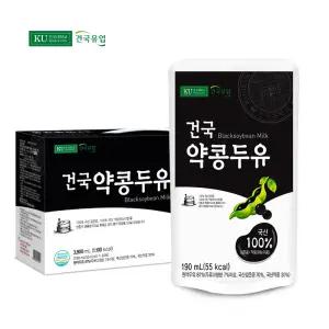 건국 약콩두유 20팩 / 국산 검은콩(흑태)과 국산 약콩