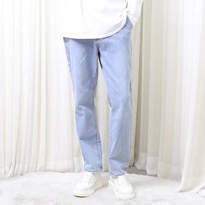 [루케테]히든밴딩 워싱스판 테이퍼드핏 아이스블루 청바지(CUDG6035)