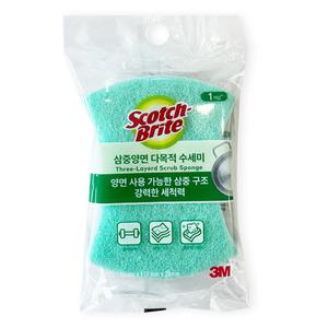 3M 삼중양면 스펀지 다목적 수세미