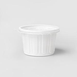 (BK) 105파이 원형 다용도 용기+뚜껑 (대/화이트) 1000세트 / 공깃밥 반찬 소스 국물 포장