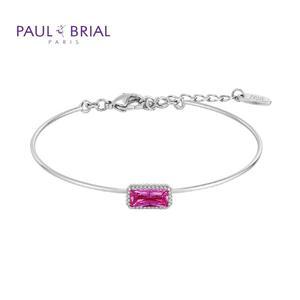 폴브리알 [SILVER] PPSB001S (WG) 7월 루비 탄생석 바게트 팔찌