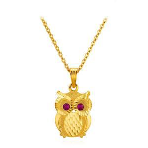 갤러리아 여자 순금 목걸이 디아 부엉이 24K 11.25g 18K장식