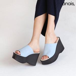 [아나이스] 데님 통굽슬리퍼 10cm_24SS152 [무료배송]