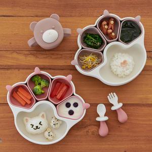 퍼기 아기 유아동 냥냥 실리콘 흡착식판