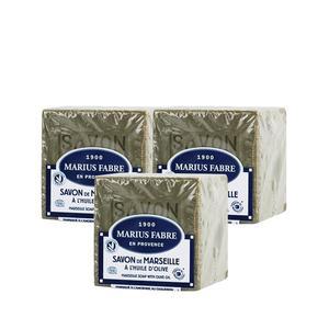 갤러리아 [마리우스파브르] 프랑스 올리브 마르세유솝 큐브비누 400g X3개