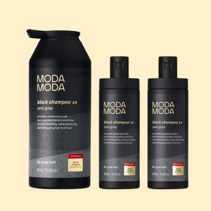 모다모다 3세대 제로그레이 블랙샴푸10 세트 300g 1개+100g 2개 새치케어 염색샴푸