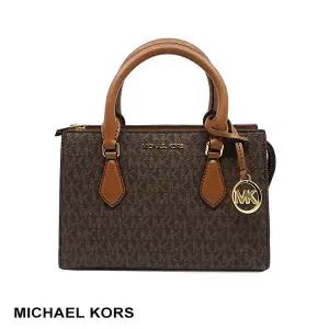 마이클코어스 쉴라 스몰 토트 사피아노 레더 샤첼백 35S3G6HS5B BROWN