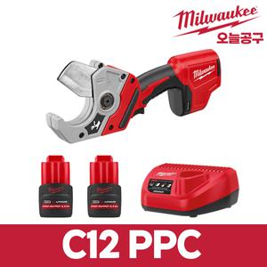 [밀워키]  C12 PPC-2525 12V PEX 컷터 M12 2.5Ah(2) 배터리 충전기 세트