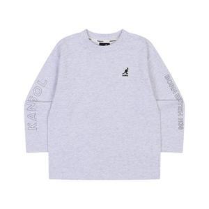 [캉골키즈](강남점)슬리브 레터링 프린트 롱슬리브 티셔츠 RA 0202 멜란지 그레이(ARACRT02020MY)