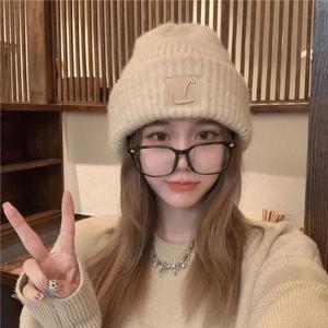 커플비니 알파벳 자수 도톰한 니트 비니 모자