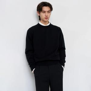 MAN 에센셜 미니멀 크루넥 풀오버 [BLACK] / SBE1M05001