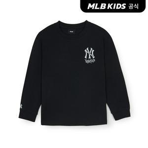 [MLB키즈](공식) 25SS 베이직 스트릿 아트웍 긴팔 티셔츠 NY (Black) 7ATSB0151-50BKS