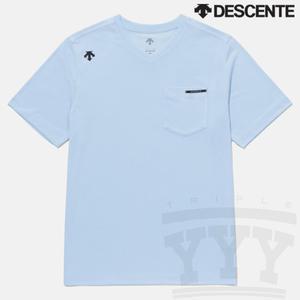 데상트 기능성 브이넥 반팔티 SP223UTS41 BLU