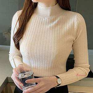 가을 터틀넥 티셔츠 대학생 롱니트 코디 오피스룩 봄 봄롱니트wxy497