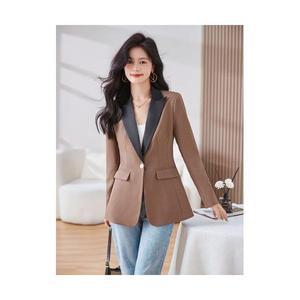 여성코트 브라운 정장 코트 가을 세트 긴팔 OOTD3