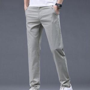 남성 심플데일리룩 면 바지 여름 캐주얼 슬림팬츠 배기 스판 스트레이트 긴 OOTD2