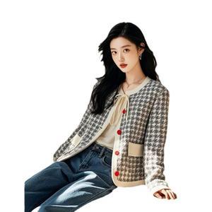 여성 오늘도예쁜 테일러드 자켓 가을 A 슬림핏 블랙 체크 스몰 트렌치코트 OOTD3