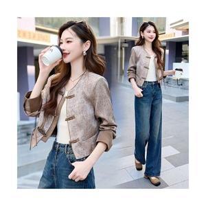 여성자켓 뉴 트렌치 쇼트 코트 봄가을 빈티지 다이얼 상의 가을 OOTD3