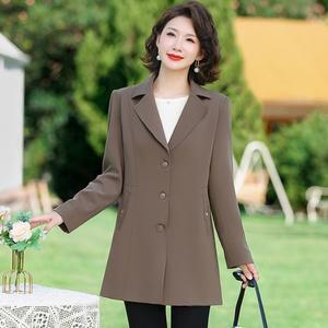 여자 트렌치코트 엄마룩 가을 얇은 중장년 봄 상의 dom3