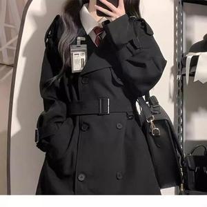 여자 트렌치코트 봄가을 헨리넥 롱 코트 dom3