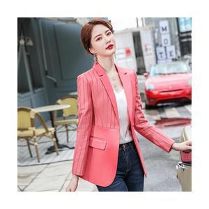 여성자켓 봄가을 트렌치코트 캐주얼 스트라이프 매치 슈트 OOTD3