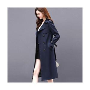 여성 롱 봄가을 헨리넥 코트 슬라브 트렌치 MF3