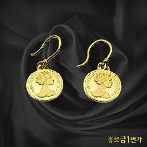 [종로금1번가]여자 순금 귀걸이 여왕  3.75g