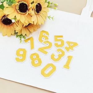 [기타]고품질 SFr 의류 패치 숫자 노랑 (WFHLDDM)