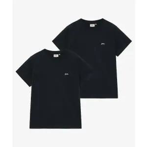 예 일 2PACK 우먼즈 스넬로고 반팔티셔츠블랙블랙 1652194