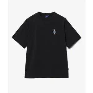 예 일 엠브로이더리 유니버시티 댄 반팔티셔츠 블랙 1652327