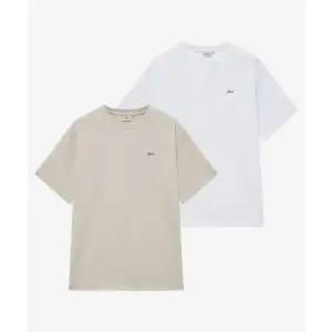 예 일 2PACK 레귤러 핏 스넬로고 반팔티셔츠화이트웜 그레이 1652481