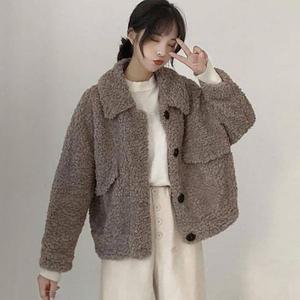 모피 자켓 캐시미어 밍크 트렌치 코트 인조 스트릿웨어 봄 가을 베이지 모조 양털 플러시 패션 외투 여성용