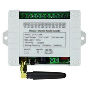 만능리모컨 AC100240V 장거리 무선 리모컨  라디오 리시버 빨판 안테나 산업용 조명용 4CH RF 43HZ 2000M