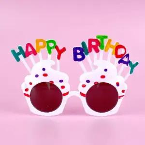 생일파티 컵케이크 선글라스 화이트 파티선글라스 컵 (WFHO0F0)